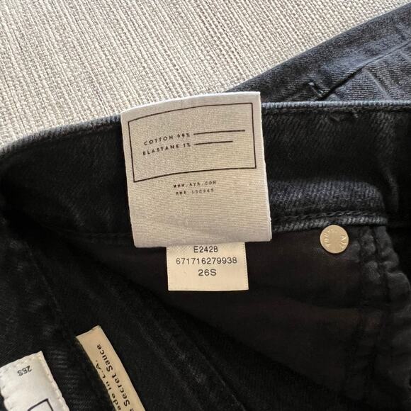 AYR The Secret Sauce Jeans 26S Date Night Black Straight Leg Denim 29.5” Inseam - Picture 6 of 8